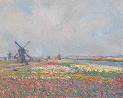 Tulipanmarker nær Haag. av Claude Monet