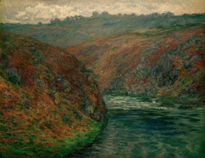 Utsikt over Creuse, mørkt vær av Claude Monet