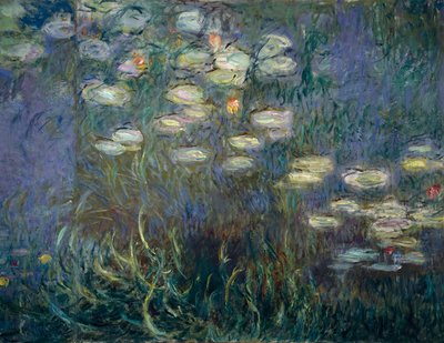 Vannliljer (detalj) (olje på lerret) av Claude Monet