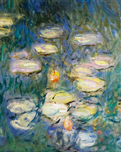 Vannliljer, av Claude Monet, detalj av Claude Monet