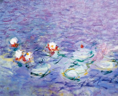 Vannliljer, av Claude Monet, detalj av Claude Monet