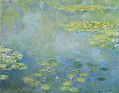Vannliljer (olje på lerret) av Claude Monet