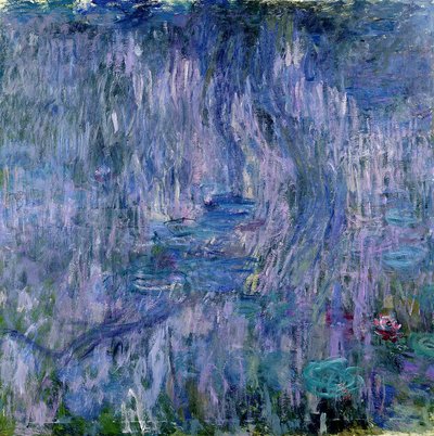 Waterlilies and Reflections of a Willow Tree, 1916-19 (se detalj 414405) av Claude Monet