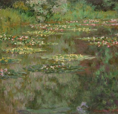 Waterlilies or The Water Lily Pond (Nymphéas) 1904 (olje på lerret) av Claude Monet