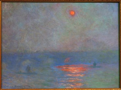 Waterloo Bridge, Sun in the Fog (Sonne im Nebel) av Claude Monet