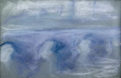 Waterloo Bridge, ca. 1900 (pastell på papir) av Claude Monet