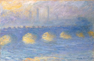Waterloo Bridge, overskyet, 1904 av Claude Monet