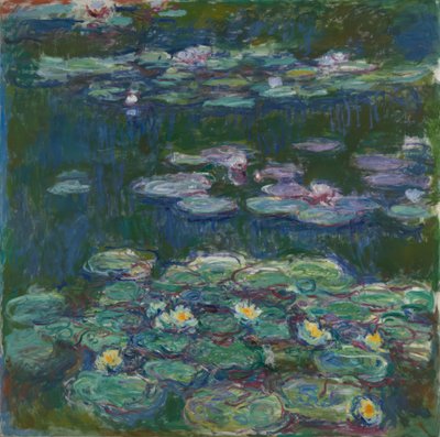 Hvite og gule vannliljer av Claude Monet
