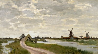 Vindmøller nær Zaandam av Claude Monet