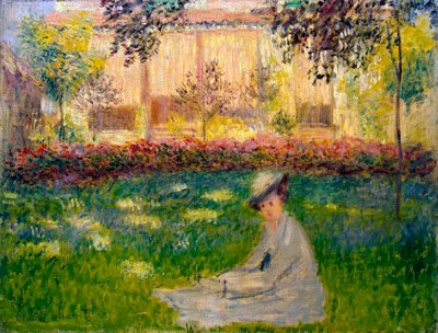 Kvinne i en hage, 1876. av Claude Monet