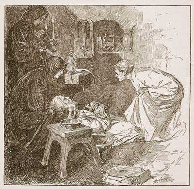 Death of Bede, illustrasjon fra 