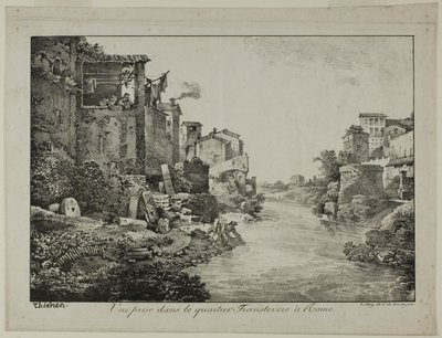 Utsikt i Trastevere-kvarteret, Roma av Claude Thienon