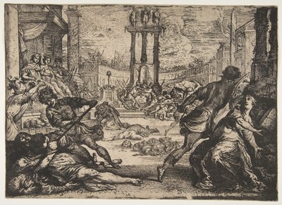 En massakre av triumviratet, ca. 1624. av Claude Vignon