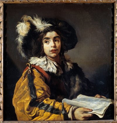 Den unge sangermaleriet av Claude Vignon (1593-1670) 1600-tallets søn. 0,95x0,9m av Claude Vignon
