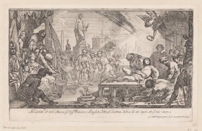 Saint Laurentius martyrium av Claude Vignon