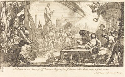 Saint Lawrences martyrium av Claude Vignon
