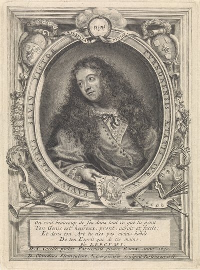 Portrett av maleren Petrus Paulus Sevin fra Tours av Claudius Vermeulen