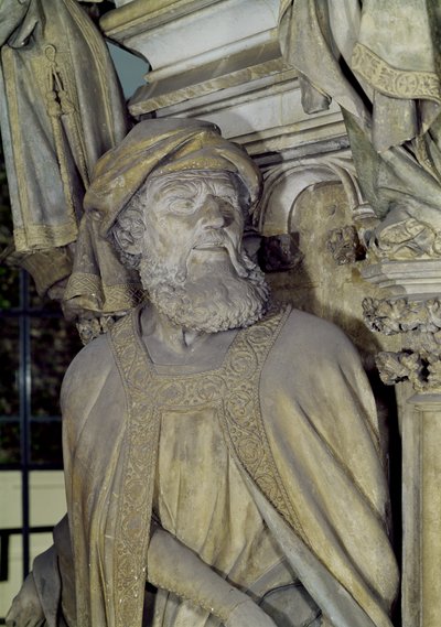 The Well of Moses, detalj av Daniel fra den sekskantede pidestallen, 1395-1404 stein av Claus and Malouel, Jean Sluter