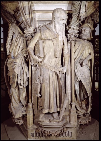 The Well of Moses, detalj av Jesaja fra den sekskantede sokkelen, 1395-1404 stein av Claus and Malouel, Jean Sluter