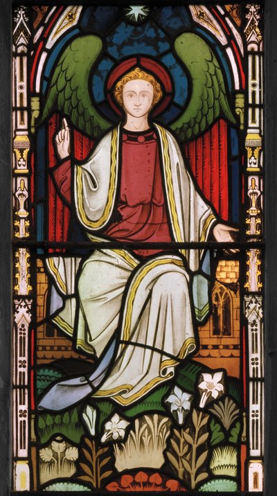 Angel At The Tomb, ca. 1866 (farget glass) av Clayton and Bell Clayton and Bell