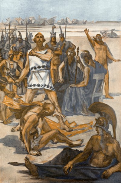 Illustrasjon for Iliaden av Homer av Clement Goutier