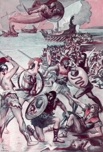 Illustrasjon for Iliaden av Homer av Clement Goutier
