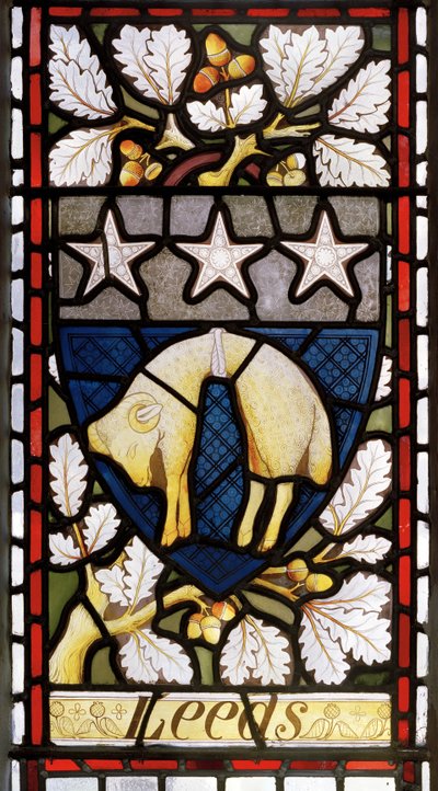 Leeds Heraldry, 1867-71 (farget glass) av Clement James Heaton
