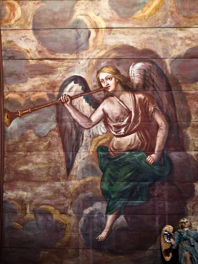 Locquirec (Finistère) / Saint-Jacques kirke, malt hvelvpanel (bilde) av Cleran