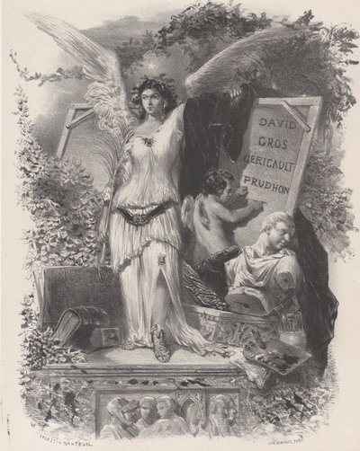 Samtidskunstnere, ca. 1847. av Célestin Nanteuil