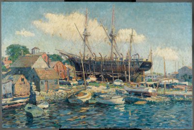 Et hvalskip på Marine Railway ved Fairhaven av Clifford Warren Ashley