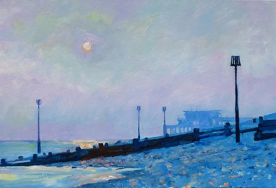 Vintersol, Deal Beach, 2017 av Clive Metcalfe