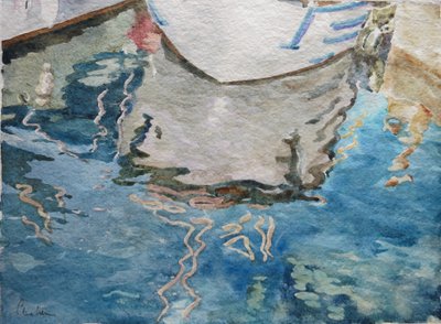 Kroatiske refleksjoner, 2011 (akvarell) av Clive Wilson