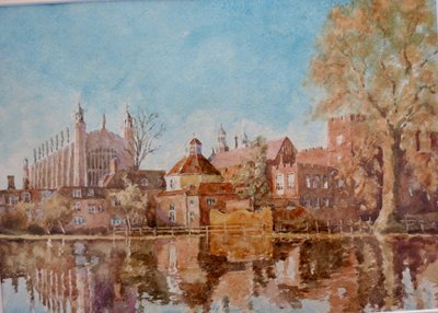 Eton oversvømmet, 2011 (akvarell) av Clive Wilson
