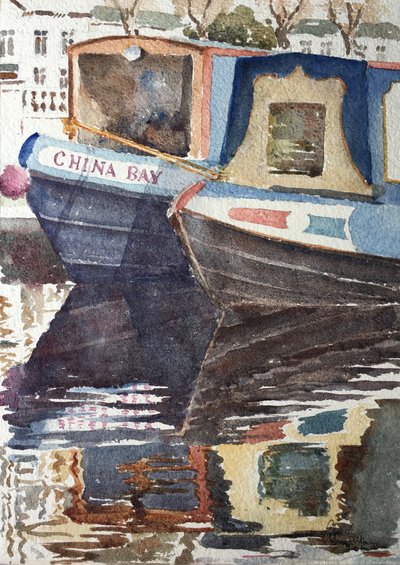 Lille Venezia, tidlig vår, 2017 (akvarell) av Clive Wilson