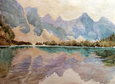 Morenesjøen (2), 2015 (akvarell) av Clive Wilson