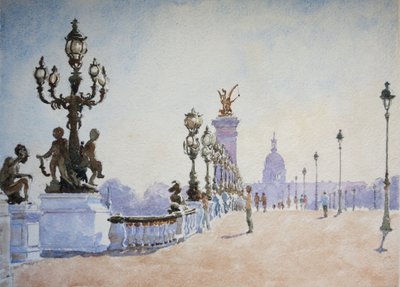 Pont Alexandre III, Paris, 2007 (akvarell) av Clive Wilson