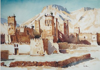 Tamdakht, morgen, 2000 (akvarell) av Clive Wilson