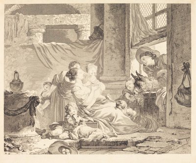 Bondens familie av Clément Pierre Marillier after Jean Honoré Fragonard