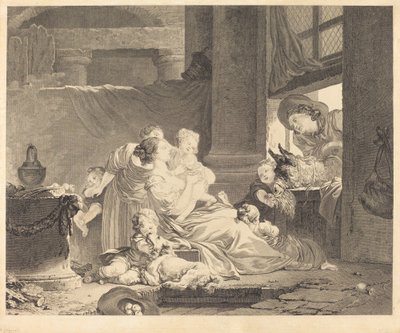 Bondens familie av Clément Pierre Marillier and Antoine Louis Romanet after Jean Honoré Fragonard