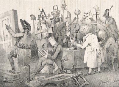 Berømt maleri jury. Salon av 1841, 20. mars 1841. av Clément Pruche