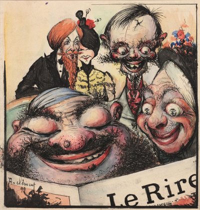 Omslagsdesign for magasinet Le Rire, 1896. av Clément Rochel