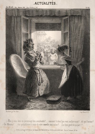 Nyheter: ---Men jeg er derfor en meget betydelig karakter, 1841. av Clémente Pruche