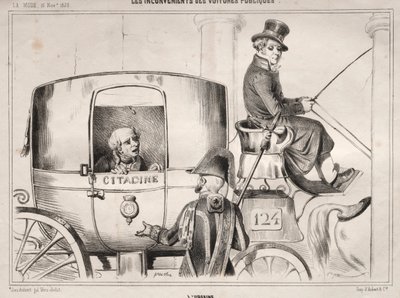 Nyheter: Ulempene med offentlige biler: Lurbaine, 1839. av Clémente Pruche