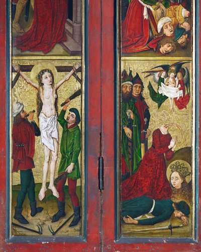 Legenden om den hellige Margareta, alter fra klosteret til den hellige Madeleine i Strasbourg av Coburg Master