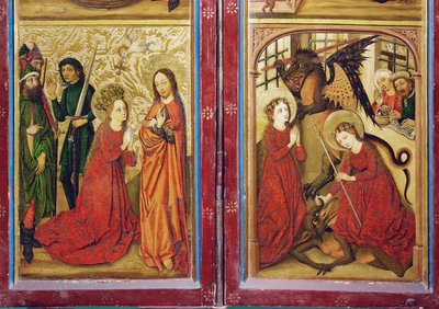 Legenden om den hellige Margareta, alter fra klosteret til den hellige Madeleine i Strasbourg av Coburg Master