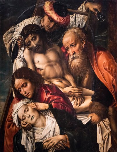 Nedstigning fra korset, ca. 1520 (Tempera og olje på tre (eik)) av Colijn de Coter