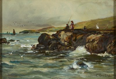 En dags fiske (olje om bord) av Colin (attr.to) Hunter