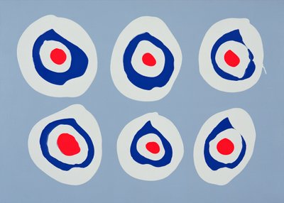 Revolver, 1998 (akryl på lerret) av Colin Booth