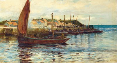 Frakt i havnen i Oban, 1892 av Colin Hunter