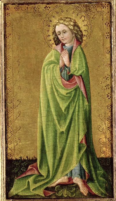 St. Johannes evangelisten, ca. 1415 (olje på gullslipt panel) av Cologne School